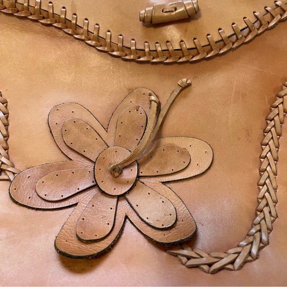 Patricia Nash Biadia Braided Flower Satchel Tan - Picture 11 of 16